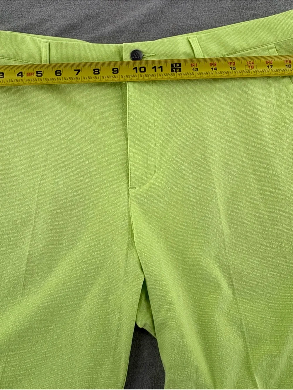 adidas Men's Neon Lime Flat Front Performance Shorts